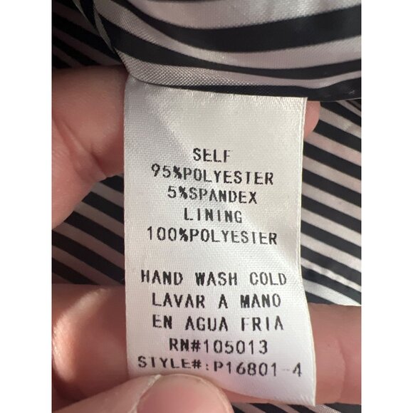 Andrée By Unit Single Button Blazer Jacket Sz 2X Stripe Lined Red Career Office - Picture 6 of 6